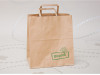 printing - brown  paper bags flat handles