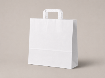 Papierová taška biela s plochým uchom 45x17x48 cm - od 0.220 €
