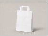 Papierová taška biela s plochým uchom 18x9x22 cm - od 0.095 €