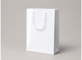Luxusná darčeková taška biela lesklá 16x8x25 cm (170g)