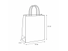 White paper bag | 14×8×21 cm | white kraft | twisted handle
