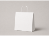 Biele papierové tašky s krúteným uchom 35x14x36 cm - BS3536