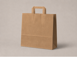 papierová taška hnedá s plochým uchom  45x17x48 cm  - od 0.200 €