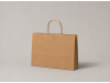 Brown paper bag | 35×14×26 cm | A4 landscape | brown kraft | twisted handle