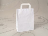 Papierová taška biela s plochým uchom 18x9x22 cm - od 0.095 €