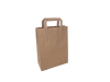 Malá hnědá kraftová taška 18×8×22 cm – ploché ucho - od 0,080 €