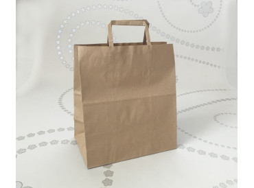 papierová taška hnedá s plochým uchom  45x17x48 cm  - od 0.200 €