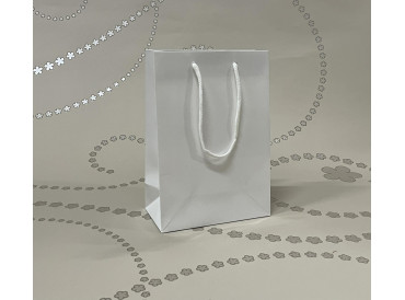 Luxusná darčeková taška biela lesklá 18x10x27 cm (Rada LUX 250g)