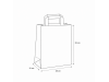 papierová taška hnedá s plochým uchom  26x12x35 cm - od 0.120 €