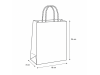 White paper bag | 18×8×24 cm | A5 | white kraft | twisted handle