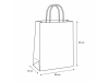 White paper bag | 26×12×35 cm | A4+ | white kraft | twisted handle