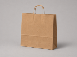 Brown paper bag | 45×17×48 cm | A2 | brown kraft | twisted handle