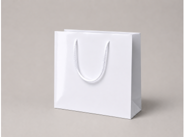 Extra veľká luxusná biela lesklá taška 54x15x45 cm (Rada LUX 250g)