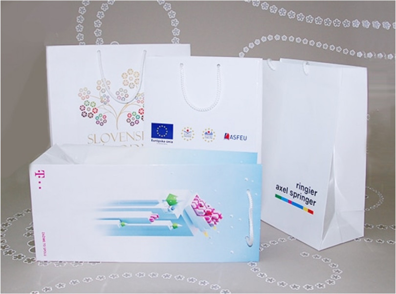 printing - gift and luxury bags with cotton handles - gloss lamination